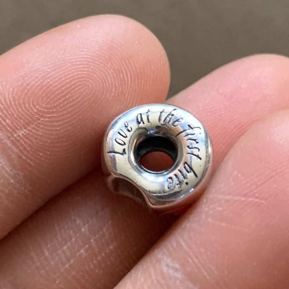 NWOT Sparkling Sprinkled Donut Charm Sterling Silver 925 - Picture 11 of 16